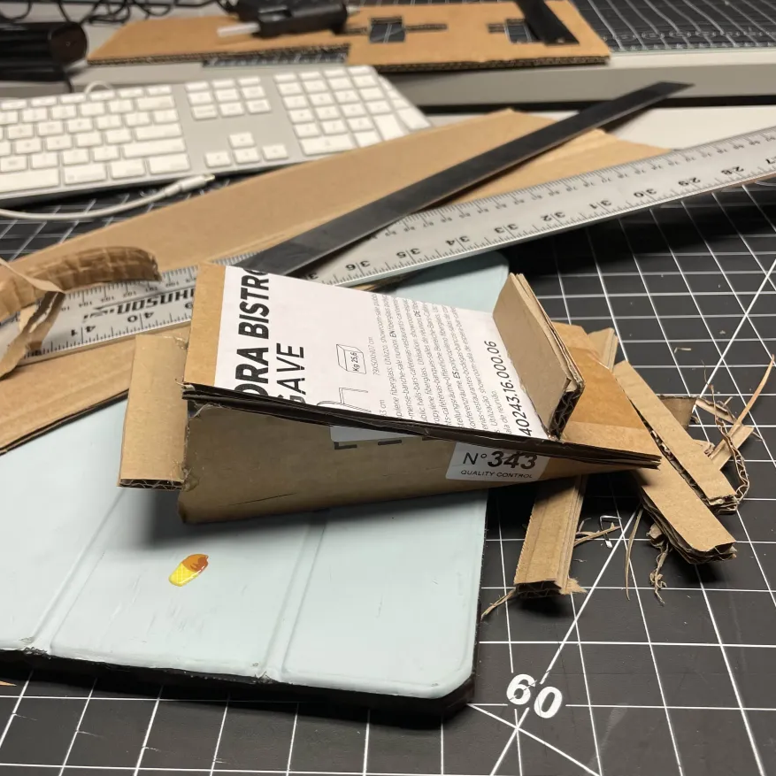 The first prototype with the pieces put together.